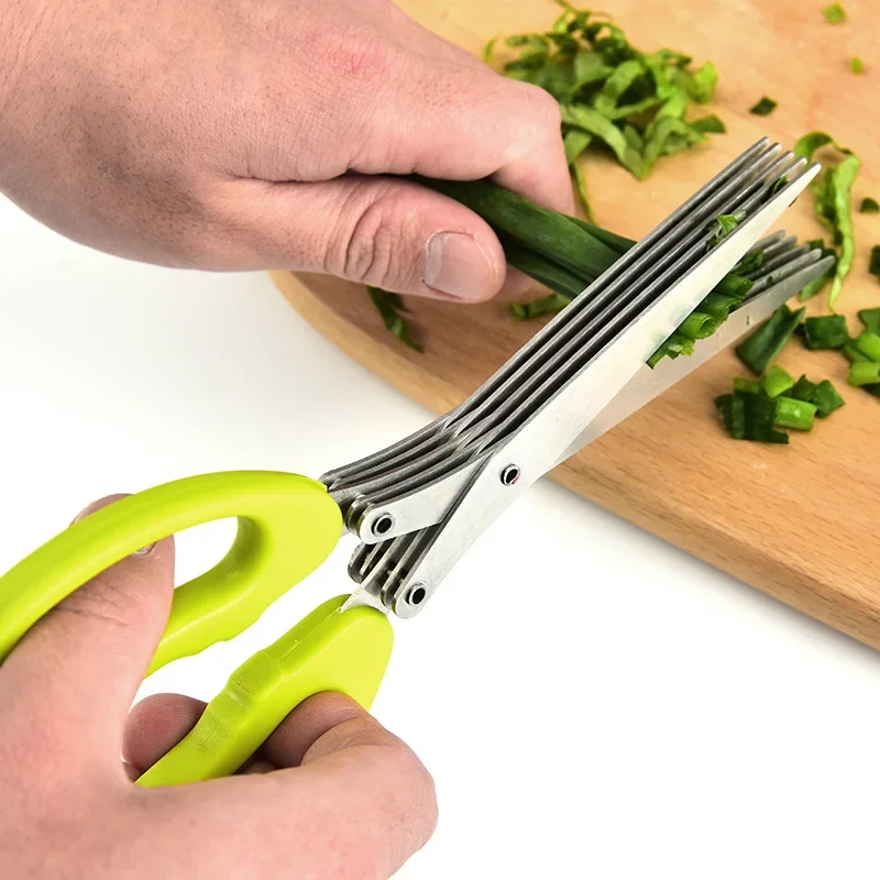 Kitchen Hanging Gadgets - Muti-Lagen Keuken Schaar Rvs Groentensnijder Lente-ui