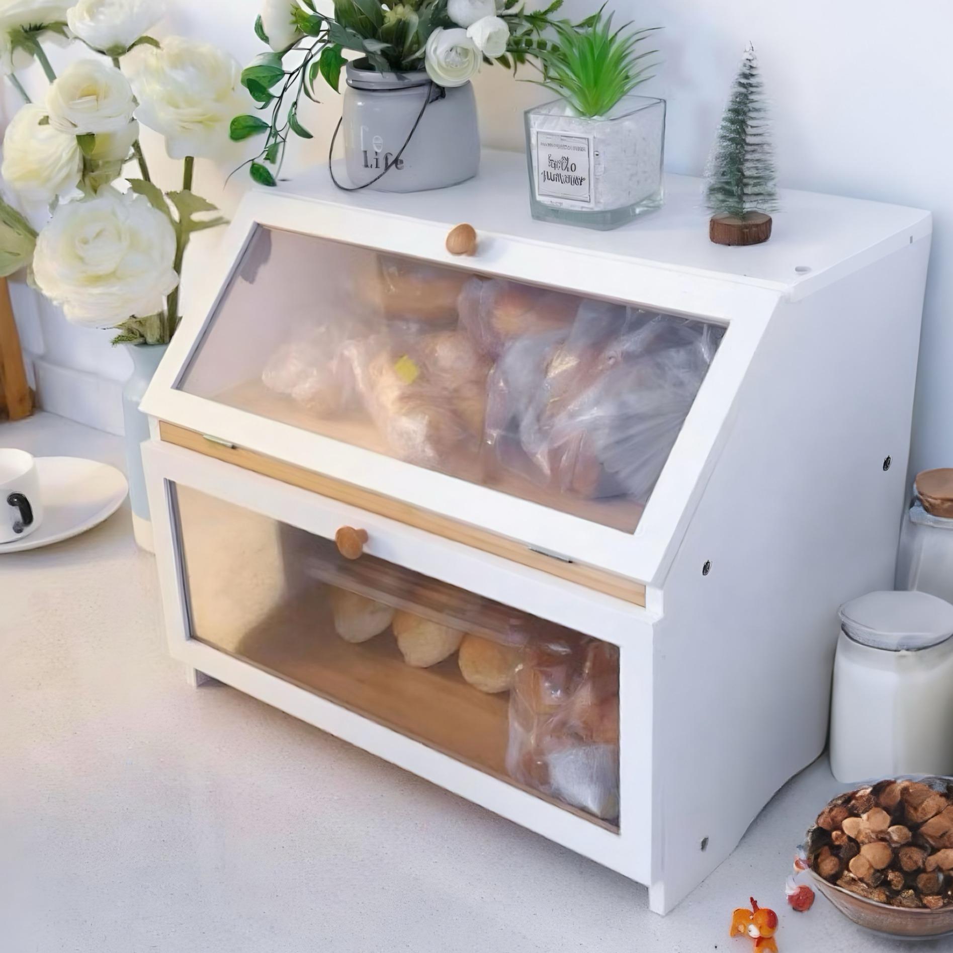 Kitchen Gadgets Organizer - HOMEKOKO Dubbellaagse Brooddoos voor Keukenblad, Grote