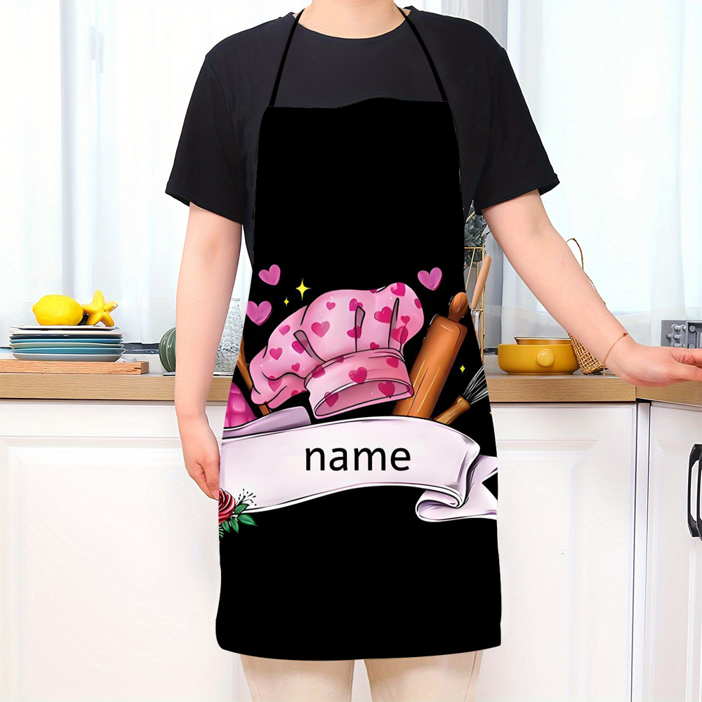Kitchen Gadgets Name - Aangepaste naam tekst gepersonaliseerde schort roze