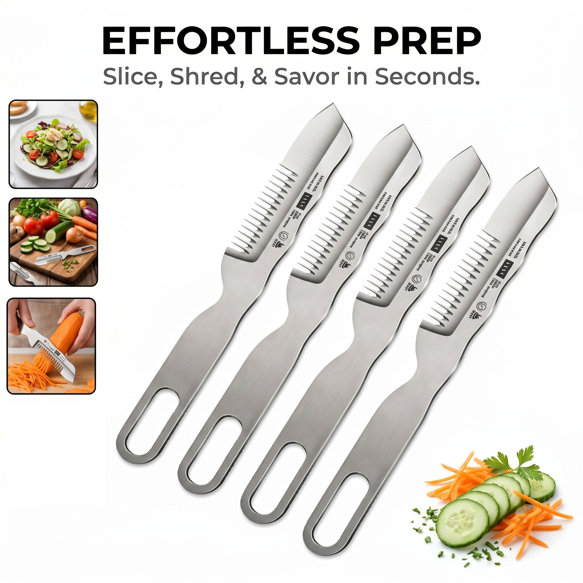 Kitchen Gadgets Vegetable Cutter - Nieuwe multifunctionele prei-snijder van roestvrij staal,
