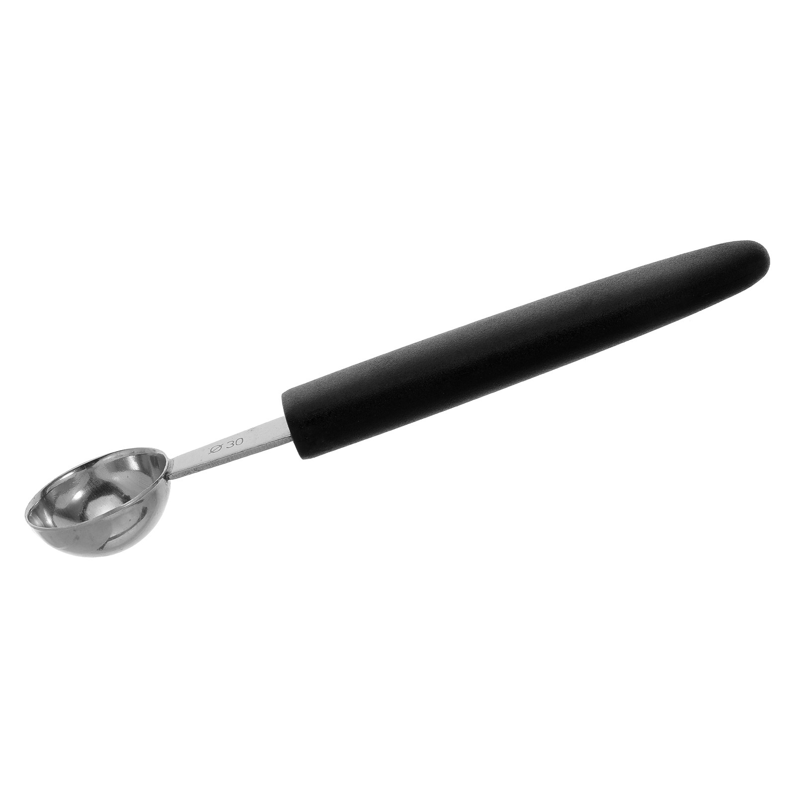 Kitchen Gadgets Kitchen - Roestvrijstalen meloontjeper/fruitlepel 30 mm, stevig keukengereedschap