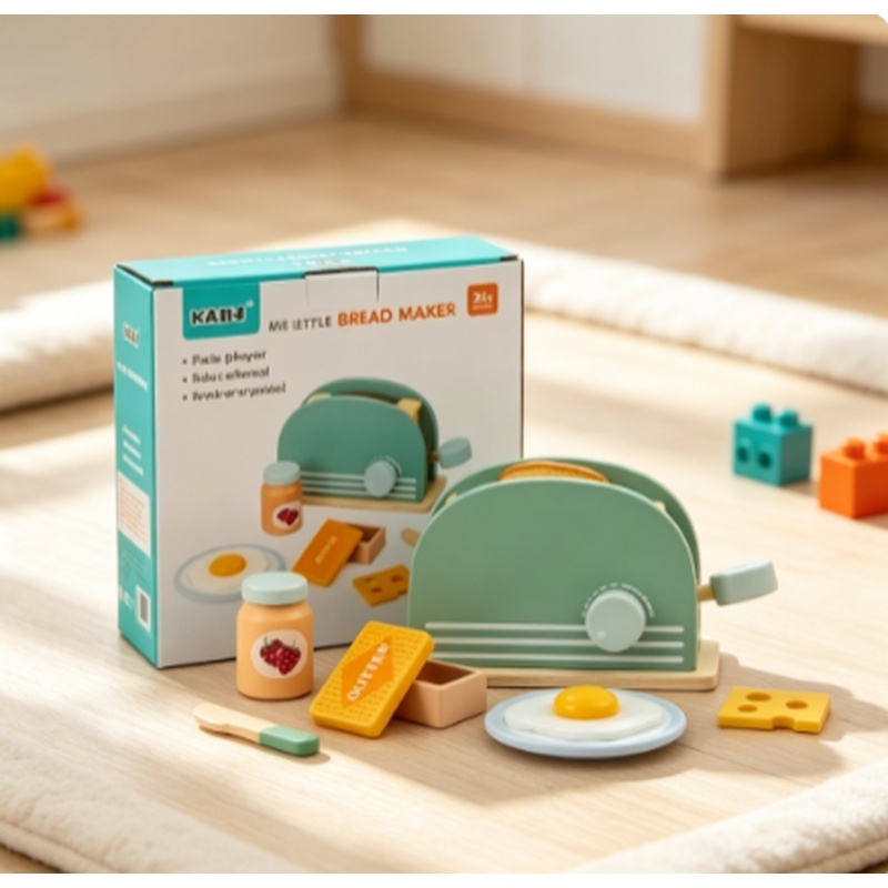 Kitchen Gadgets For Kids - Houten simulatie broodrooster speelgoed kinderen doen