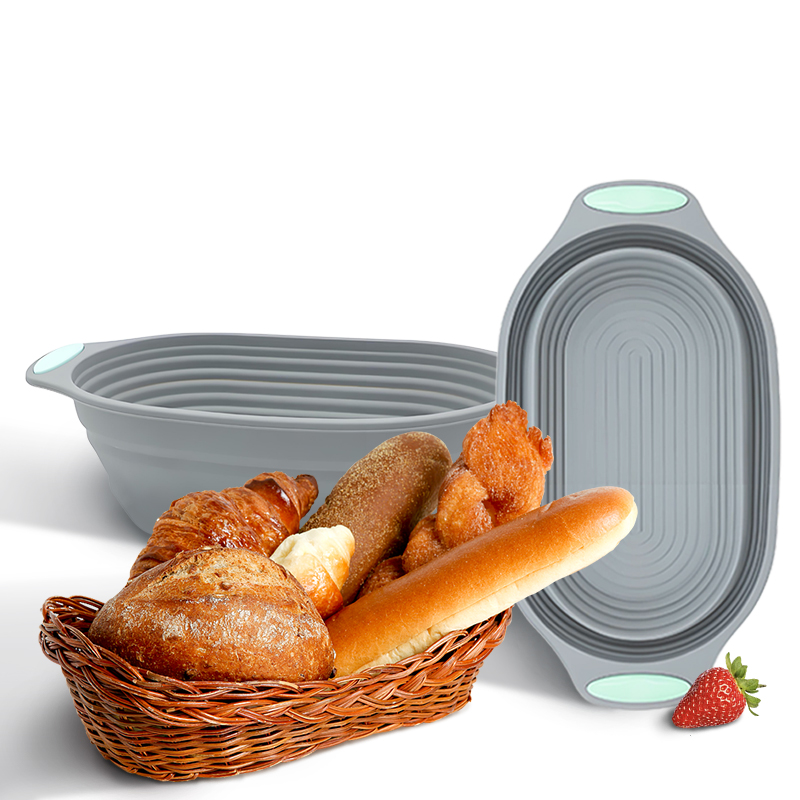 Kitchen Hanging Gadgets - 1PC siliconen opvouwbare banneton broodrijsmand -