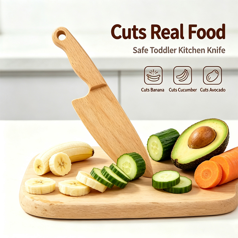 Kitchen Gadgets For Kids - Houten kindermes voor koken Leuke vis