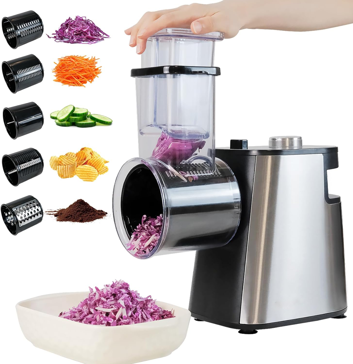 Kitchen Gadgets Vegetable Cutter - Voedselsnijder Kaasrasp Keukengadget Automatische elektrische groentesnijder