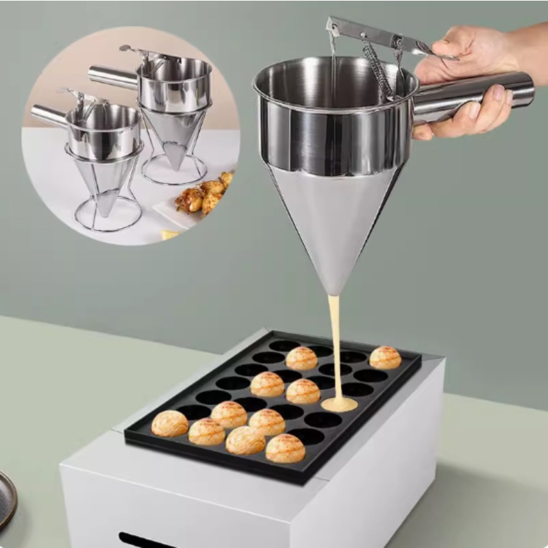 Kitchen Hanging Gadgets - 600/1200ML RVS vloeistof trechterdispenser, octopusbal-gereedschap, kookkeukenaccessoires