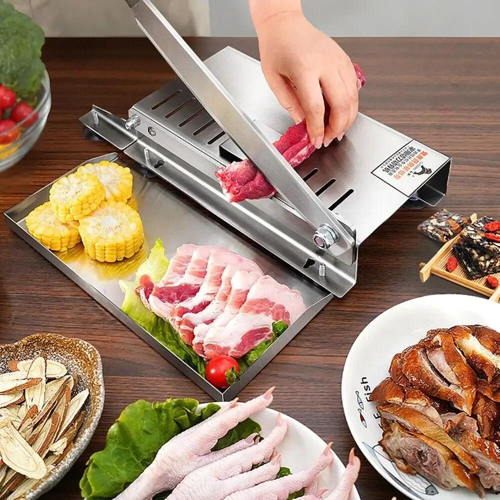 Kitchen Gadgets Machine - Commerciële Huishoudhandleiding Lamssnijmachine Botsnijmachine Rundvleeskruid Schapenbroodjes