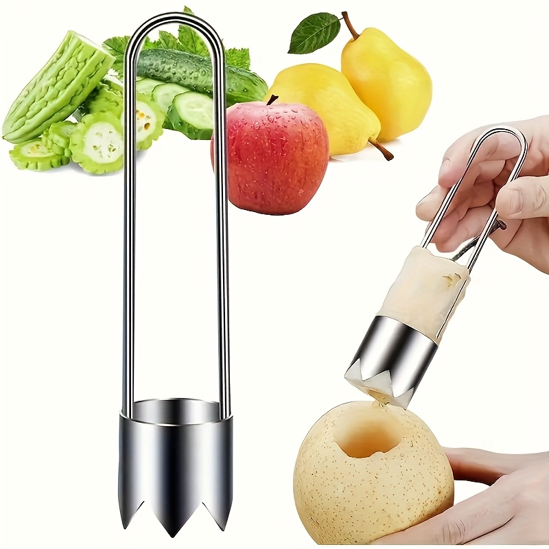 Kitchen Gadgets Kitchen - Roestvrijstalen fruit- en groentepitverwijderaar, paprika-zaadverwijderaar, appel-