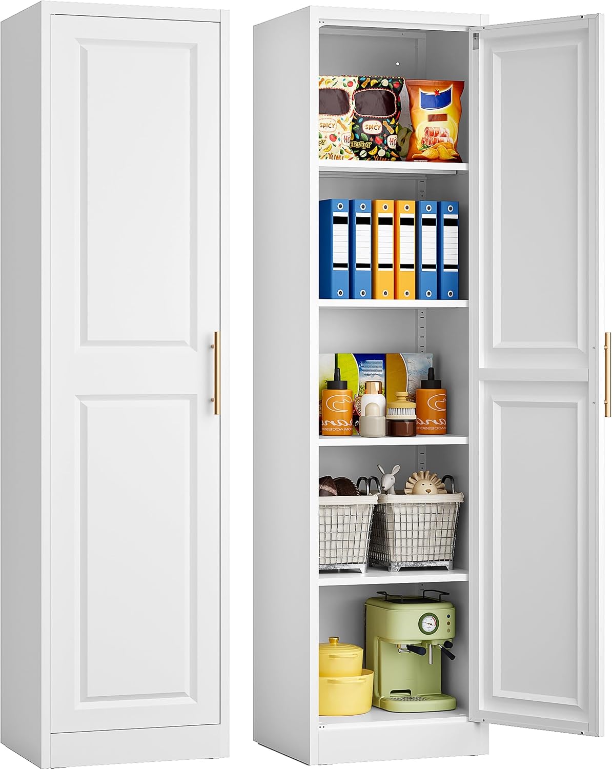 Kitchen Gadgets Organizer - Hoge, smalle opbergkast met één deur