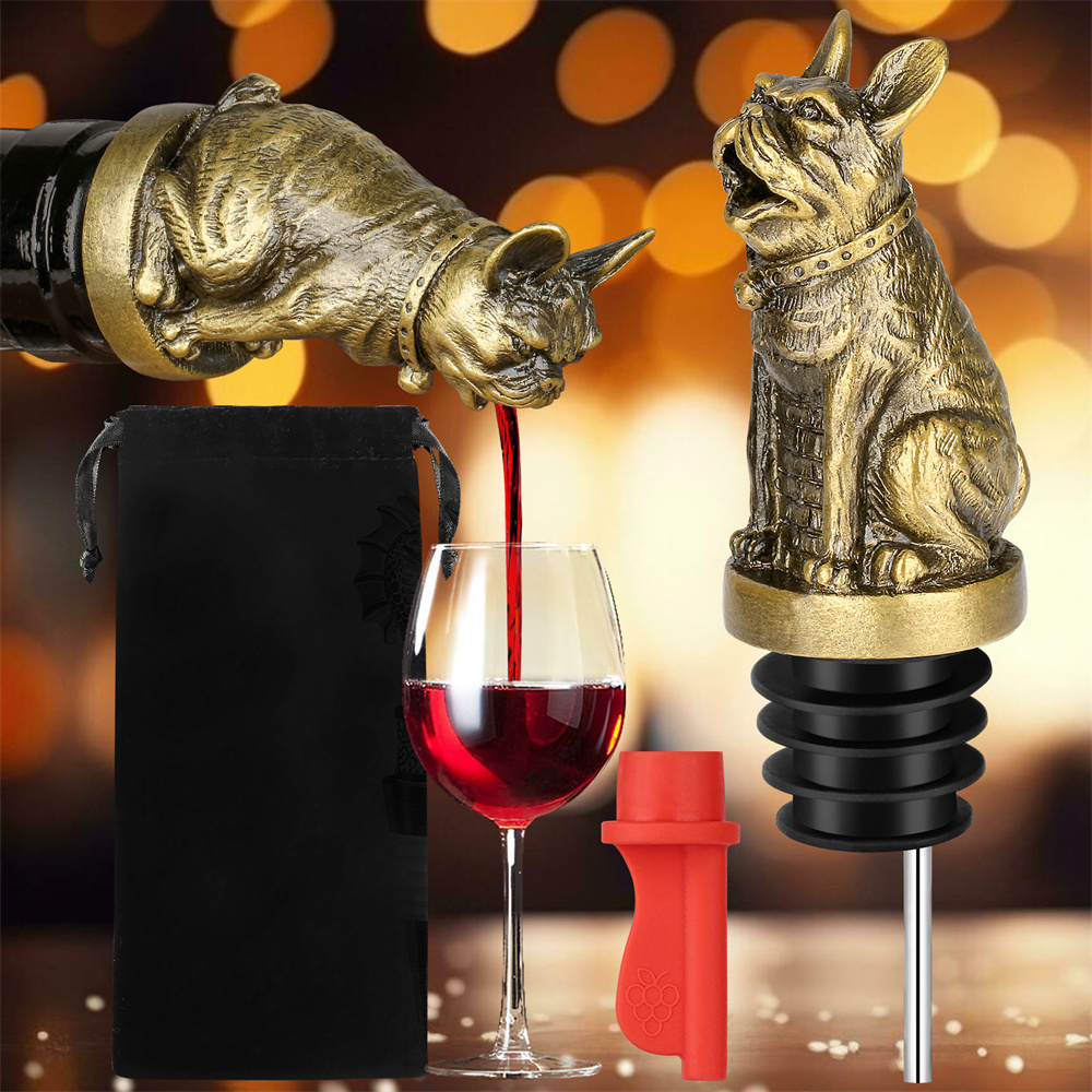 Kitchen Hanging Gadgets - Leuke Franse Bulldog Wijn Pouer Flessenstop