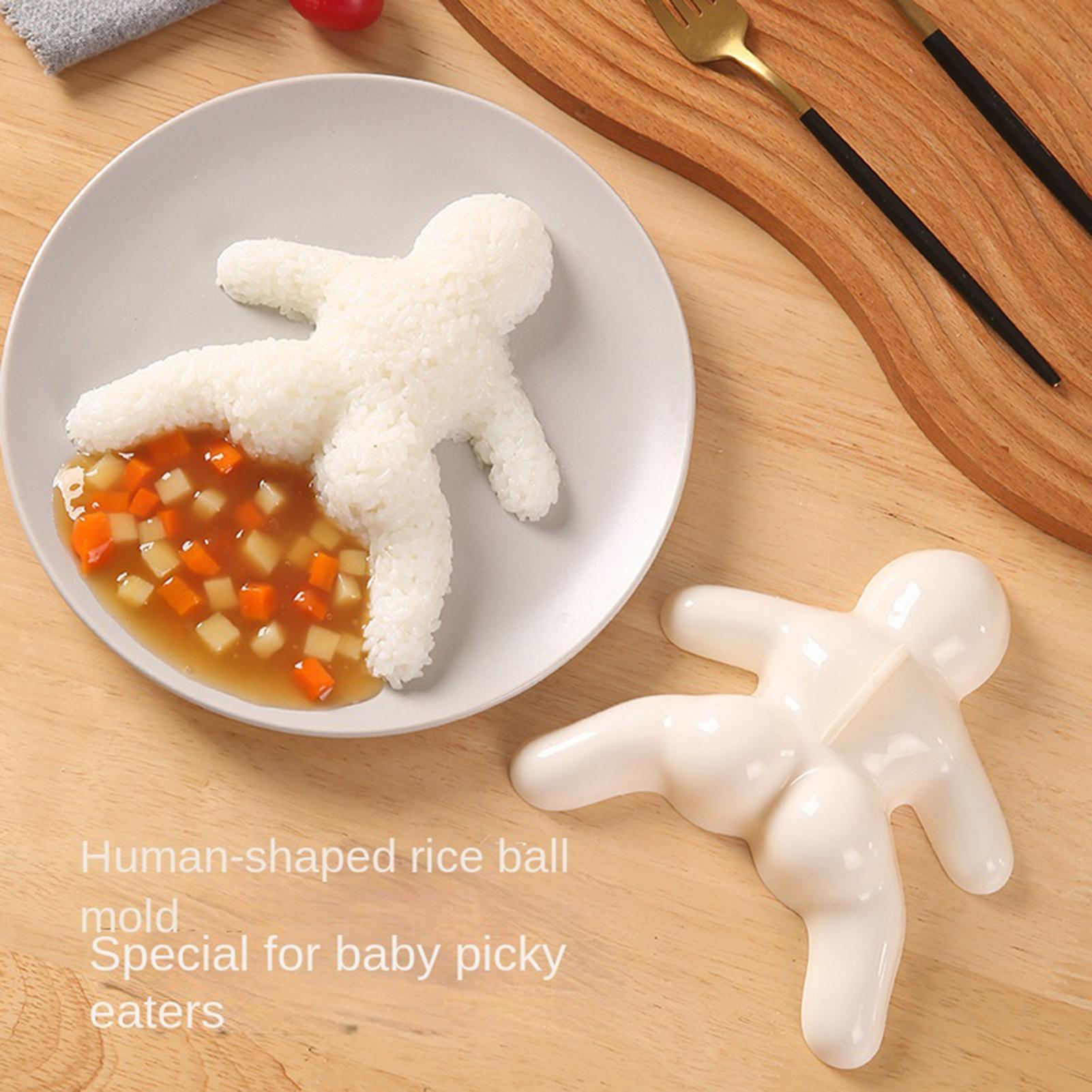 Kitchen Gadgets For Kids - Schattige mini rijstbalvormer, menselijke vorm, antiaanbak