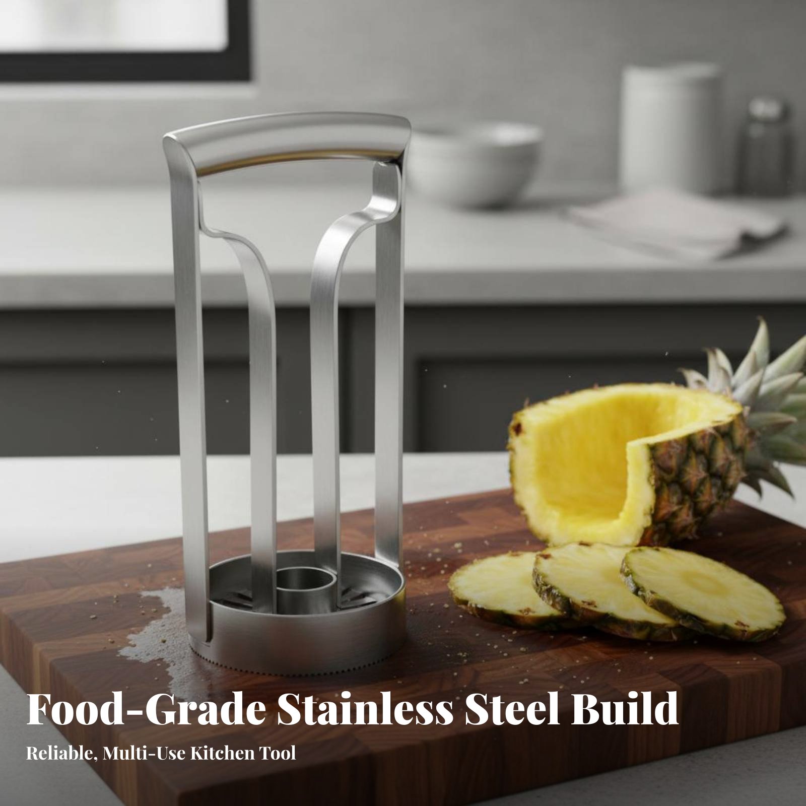 Kitchen Gadgets Save Time - Ananassnijder van roestvrij staal, voedselveilige ananasboor,