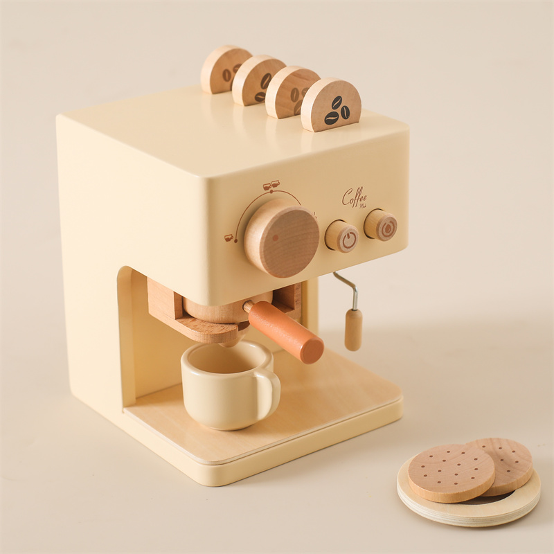 Kitchen Gadgets For Kids - Kinderen Houten Montessori Speelgoedset Kinderen Koffiezetapparaat