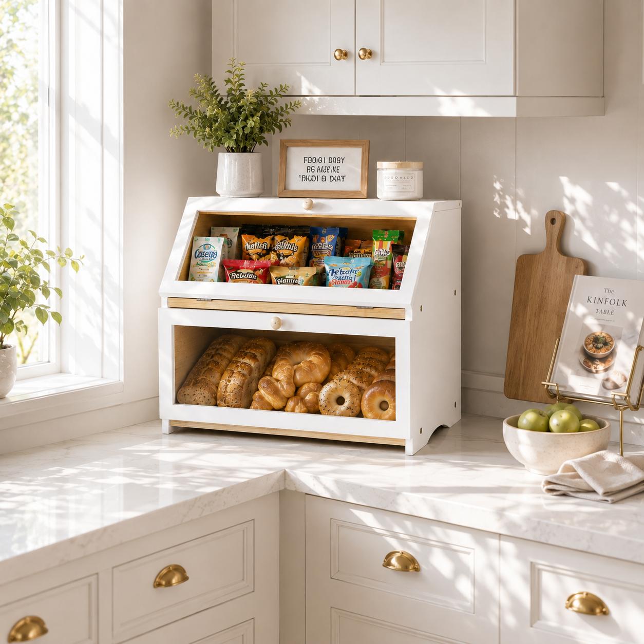 HOMEKOKO Dubbellaagse Brooddoo - Kitchen Gadgets Organizer recensie en prijs