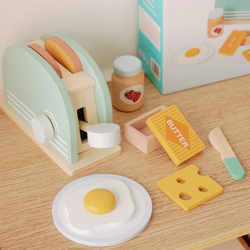Houten simulatie broodrooster  - Kitchen Gadgets For Kids recensie en prijs