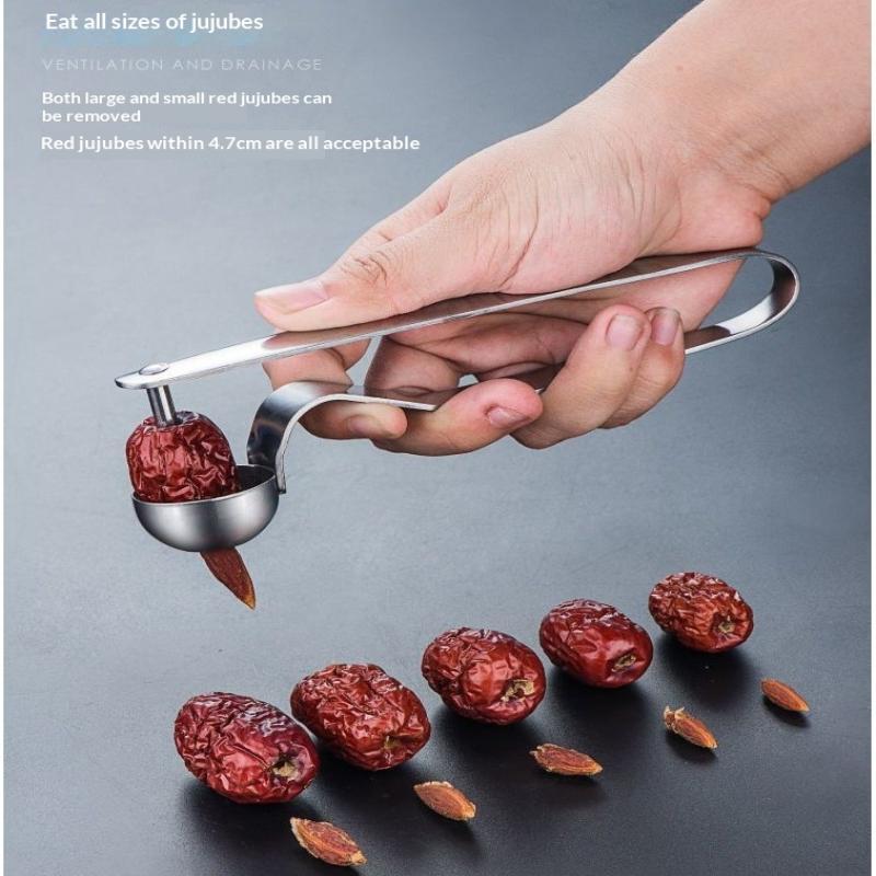 RVS dadelontpitter, rode zaadv - Kitchen Gadgets Tools recensie en prijs