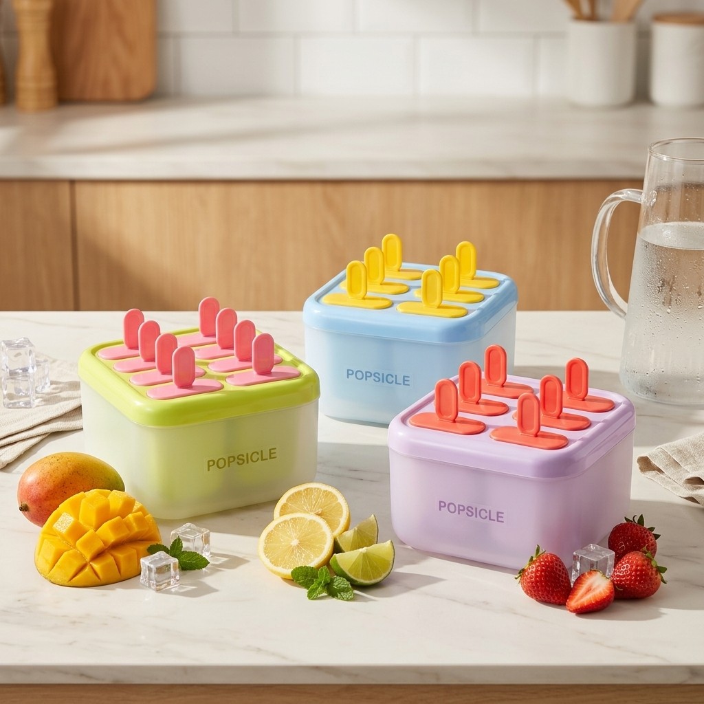 8-delige plastic ijslollyvorme - Kitchen Gadgets For Kids recensie en prijs