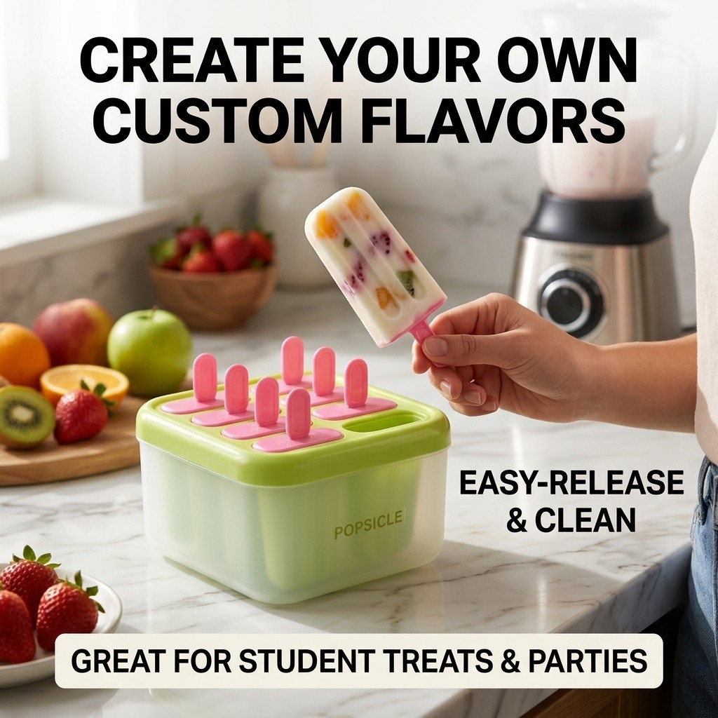 8-delige plastic ijslollyvorme - Kitchen Gadgets For Kids recensie en prijs