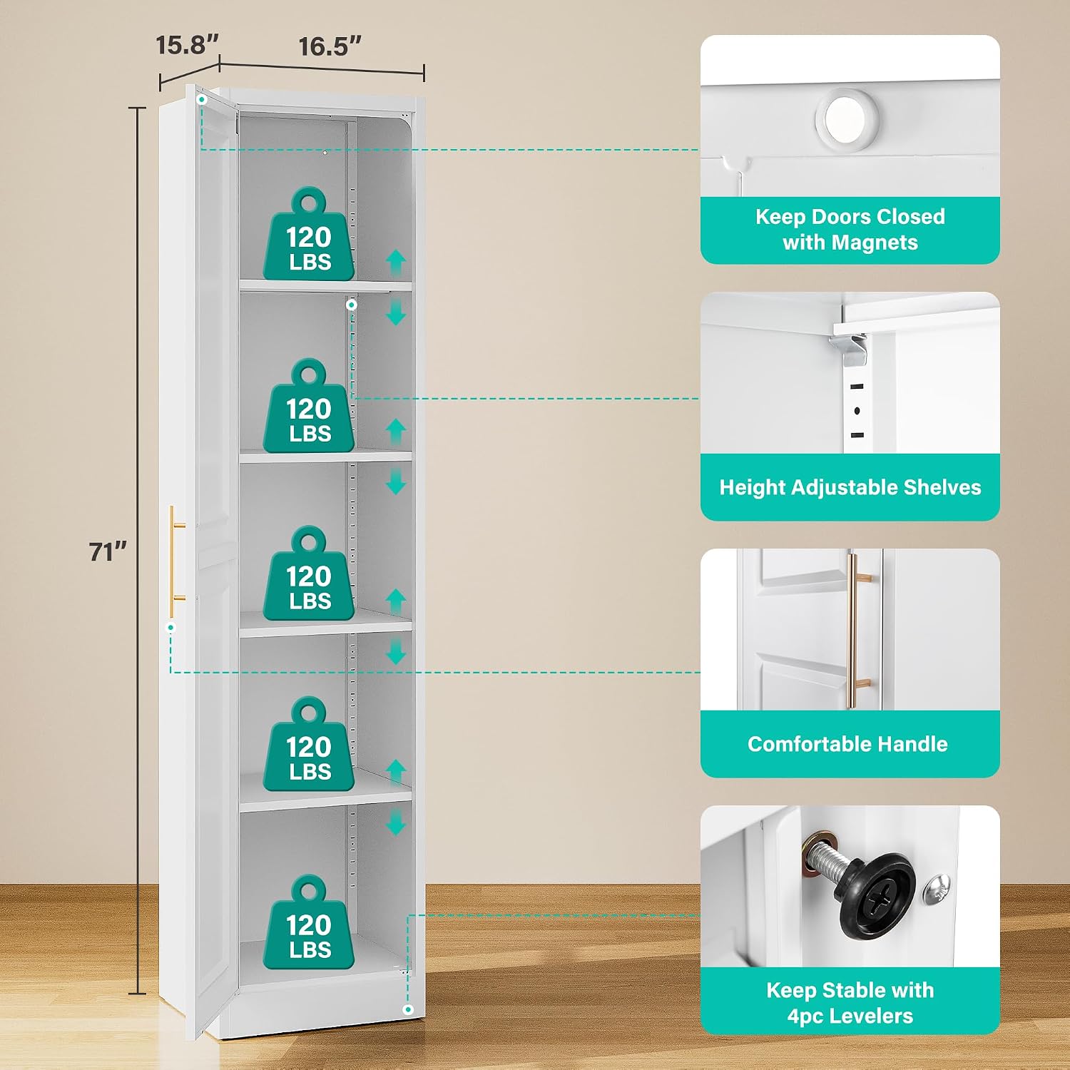 Hoge, smalle opbergkast met éé - Kitchen Gadgets Organizer recensie en prijs